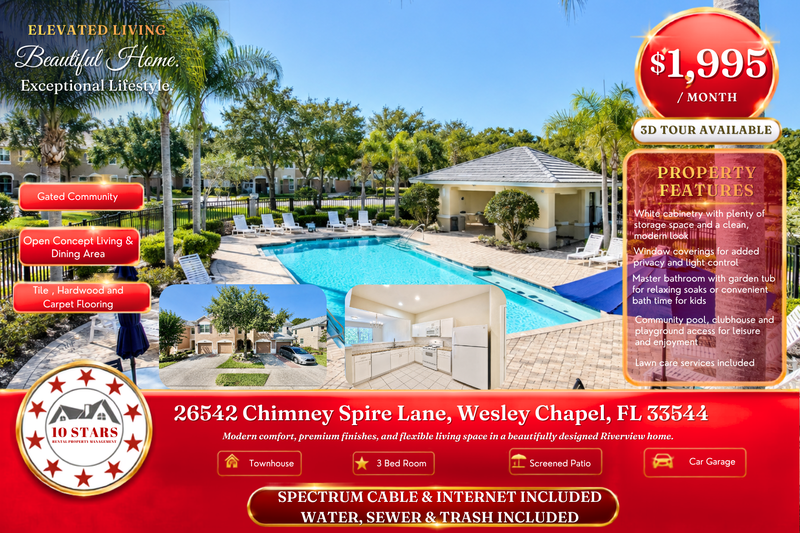 Wesley Chapel Townhome: 26542 Chimney Spire Lane