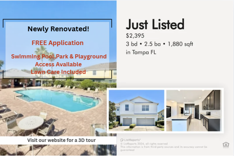Tampa Townhome: 4978 White Sanderling Court - 1