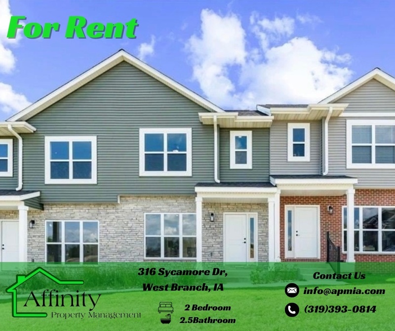West Branch Townhome: 316 Sycamore Dr