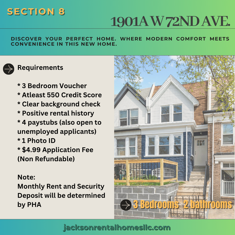 Philadelphia House: 1901A 72nd Avenue