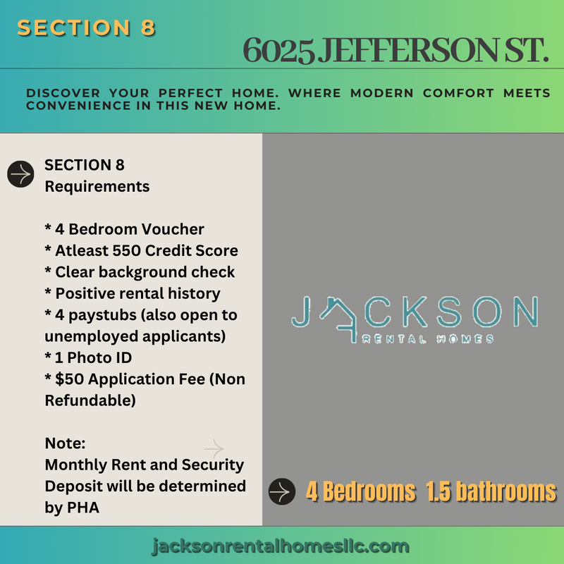 Philadelphia House: 6025 Jefferson Street