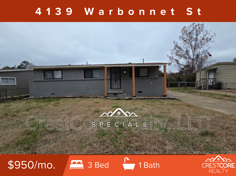 Memphis House: 4139 Warbonnet St