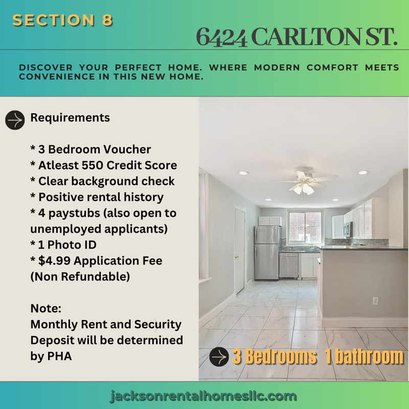 Philadelphia House: 6424 Carlton Street