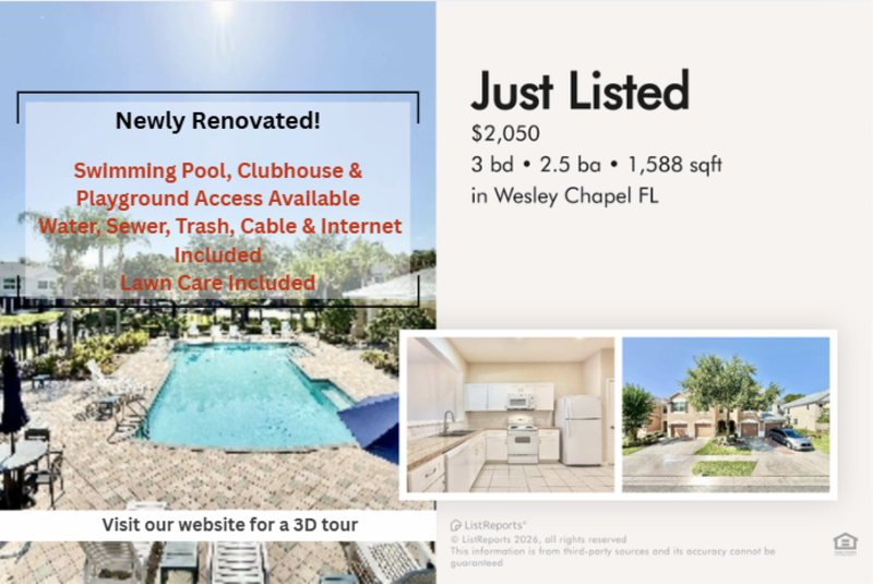 Wesley Chapel Townhome: 26542 Chimney Spire Lane