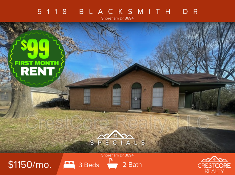 Memphis House: 5118 Blacksmith Dr