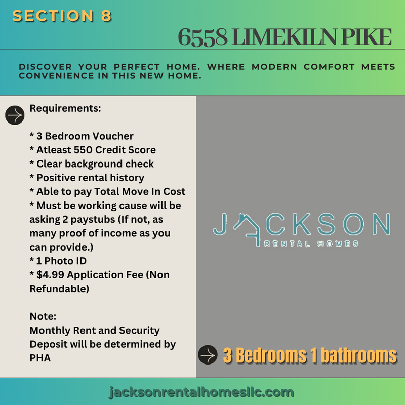 Philadelphia House: 6558 Limekiln Pike