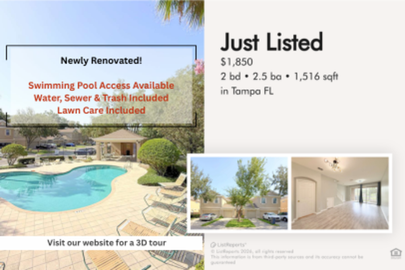Tampa Townhome: 9818 Fan Palm Way - 1