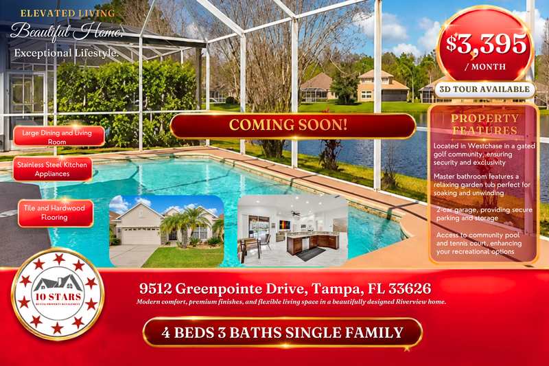 Tampa House: 9512 Greenpointe Drive