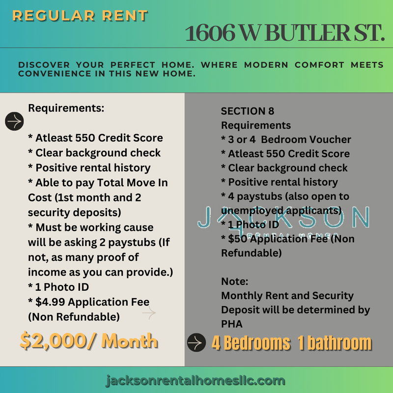 Philadelphia House: 1606 West Butler Street