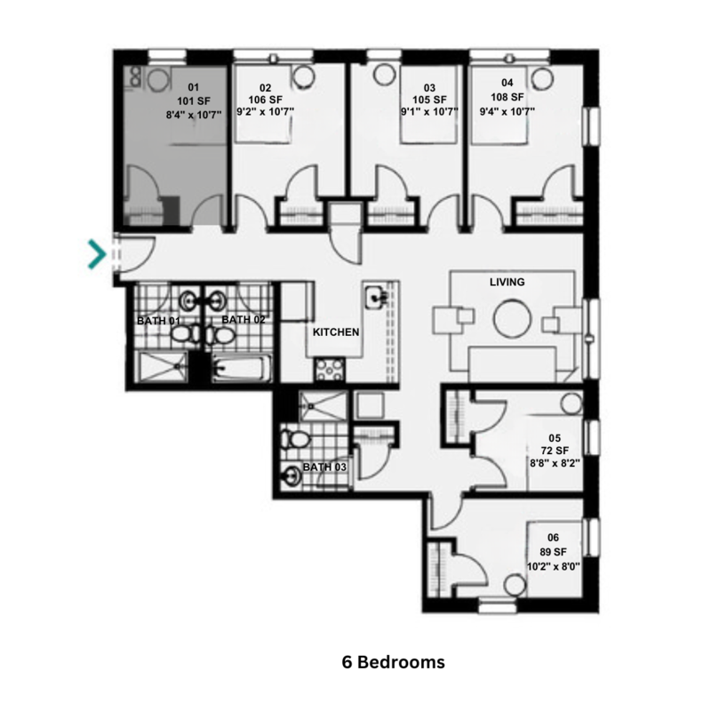 Washington House: 529 G Street Southeast Furnished Suite 201-1