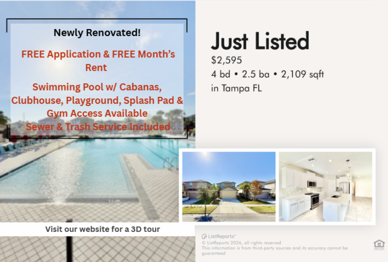 Tampa House: 7409 French Marigold Avenue