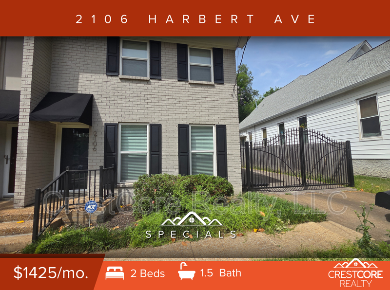 Memphis Townhome: 2106 Harbert Ave