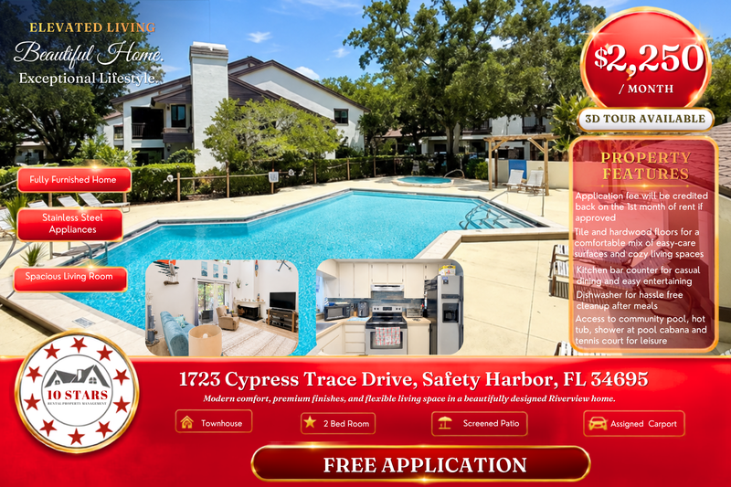 Safety Harbor Townhome: 1723 Cypress Trace Drive