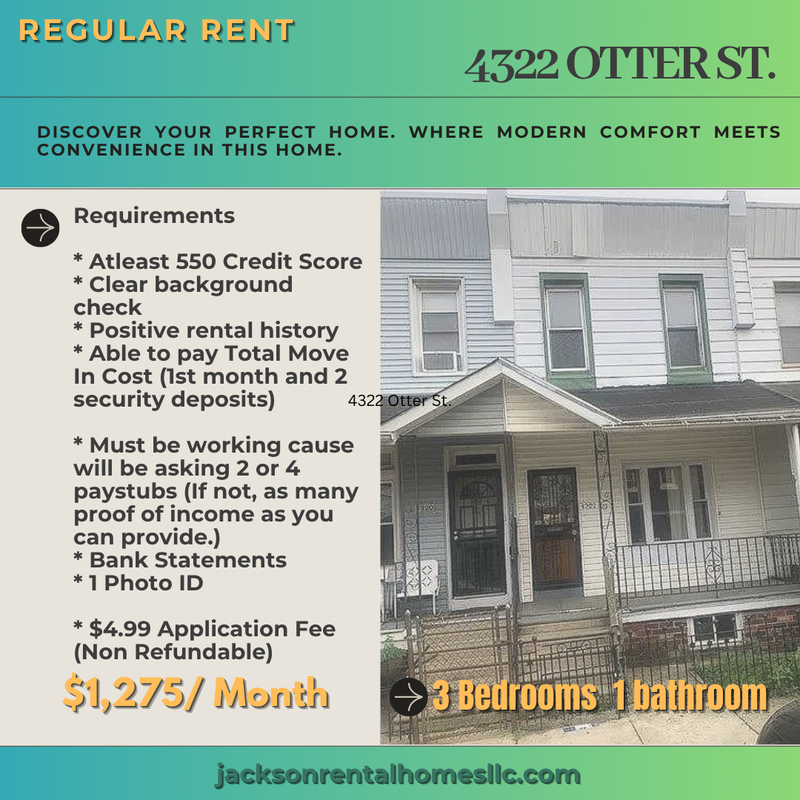 Philadelphia House: 4322 Otter Street
