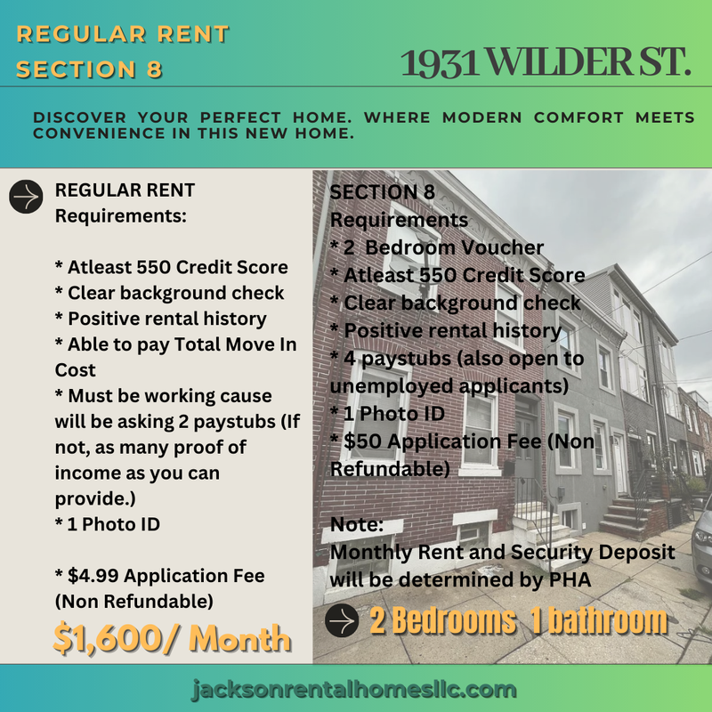 Philadelphia House: 1931 Wilder Street