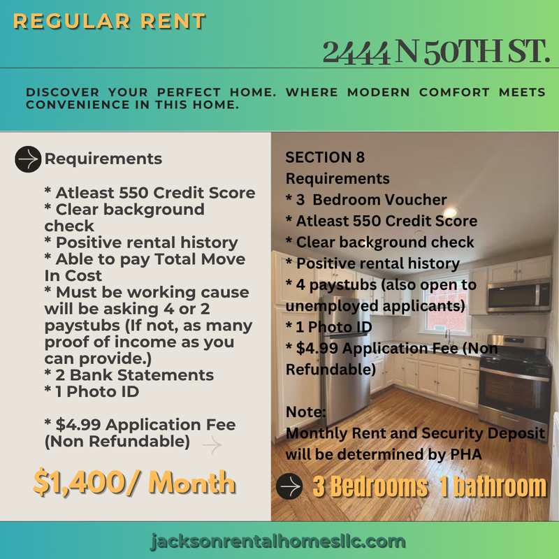 Philadelphia Condo: 2444 North 50th Street - 2nd Floor
