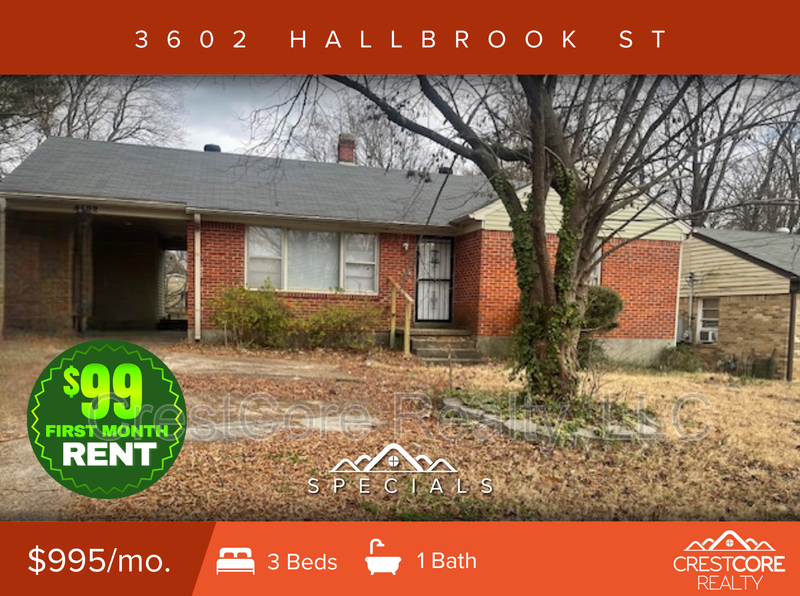 Memphis House: 3602 Hallbrook St