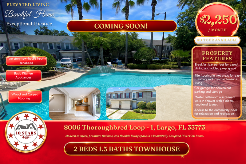 Largo Townhome: 8006 Thoroughbred Loop - 1
