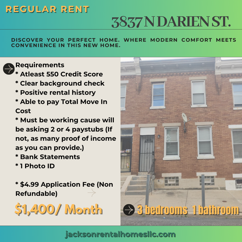 Philadelphia House: 3837 North Darien Street