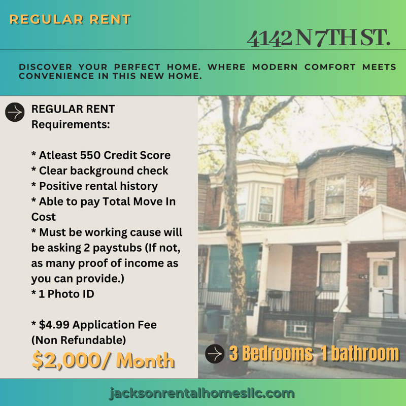 Philadelphia House: 4142 North 7th Street