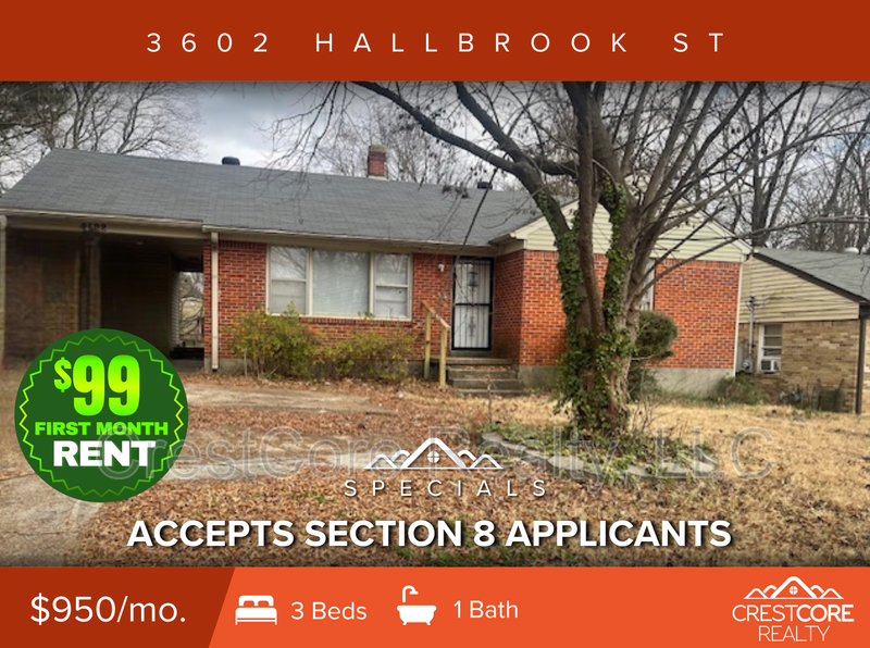 Memphis House: 3602 Hallbrook St