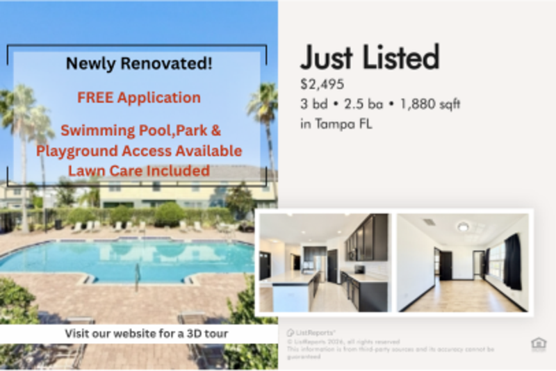 Tampa Townhome: 4978 White Sanderling Court - 1