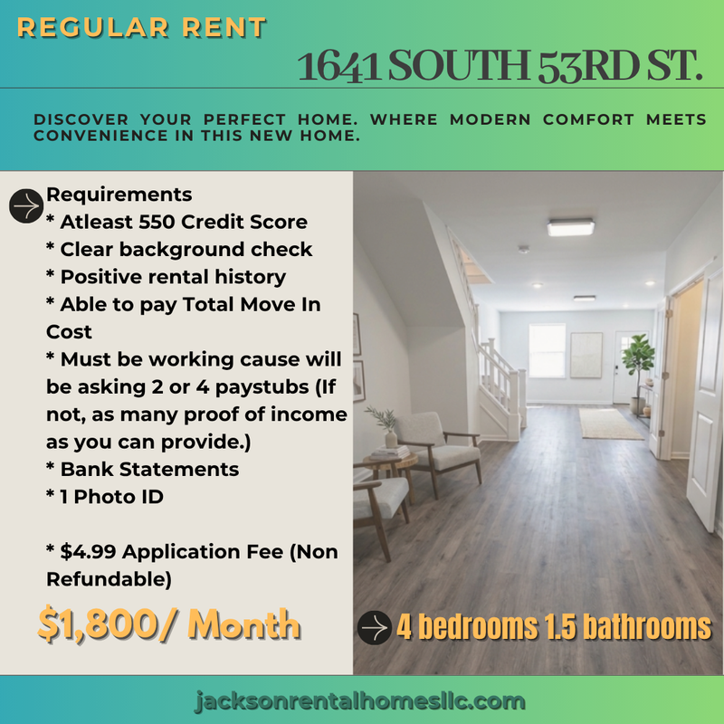 Philadelphia House: 1641 South 53rd Street