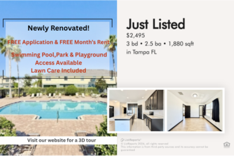 Tampa Townhome: 4978 White Sanderling Court - 1