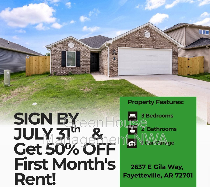 Fayetteville House: 2637 E Gila Way