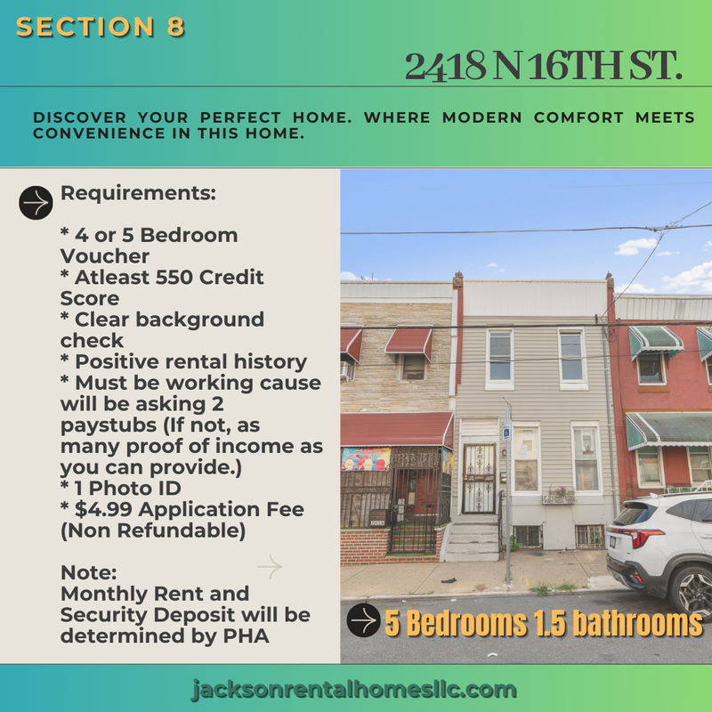 Philadelphia House: 2418 North 16th Street