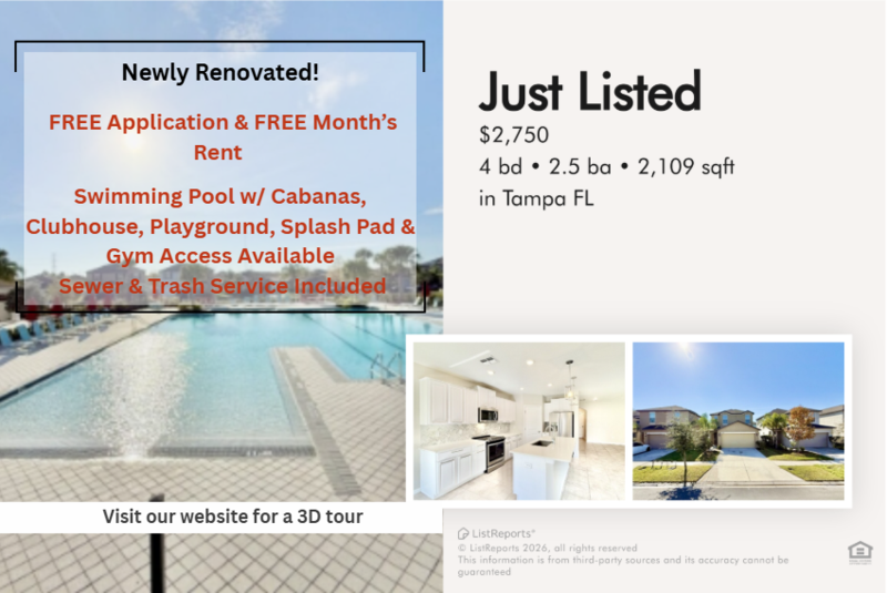 Tampa House: 7409 French Marigold Avenue