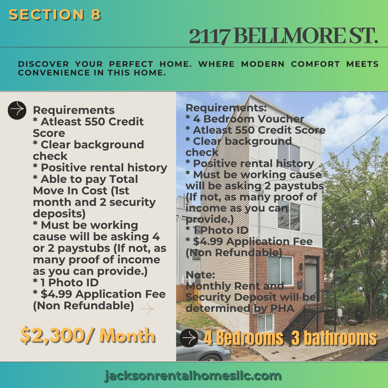 Philadelphia House: 2117 Bellmore Street