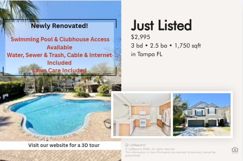 Tampa Townhome: 10130 Westpark Preserve Boulevard - 1