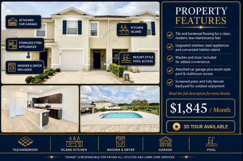 Davenport Townhome: 212 Feltrim Reserve Boulevard #1