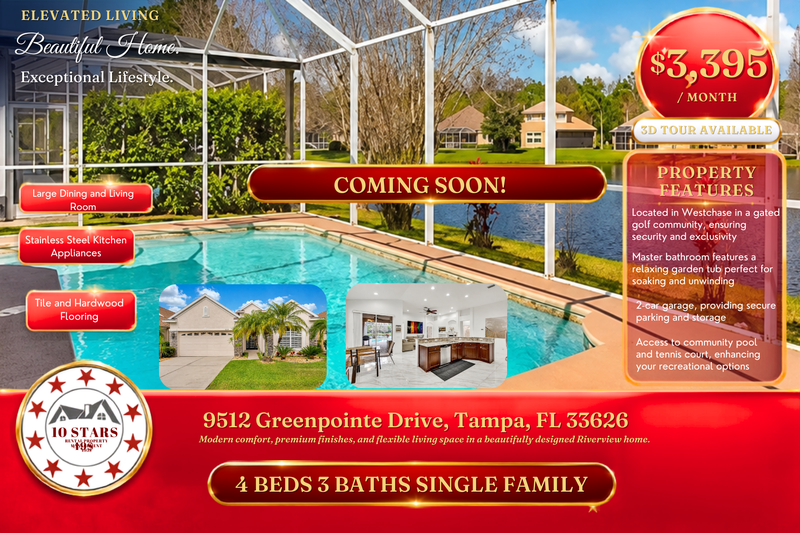 Tampa House: 9512 Greenpointe Drive