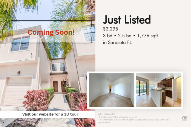 Sarasota Townhome: 4207 Via Piedra Circle - 8-102