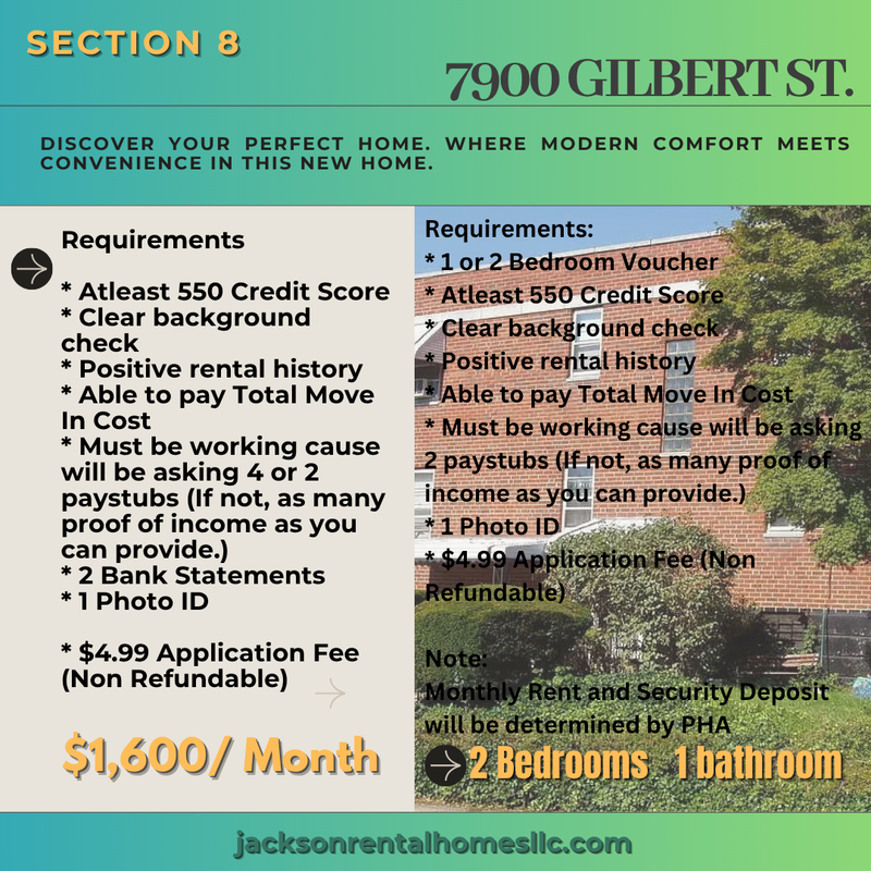 Philadelphia Condo: 7900 Gilbert Street - 2nd Floor