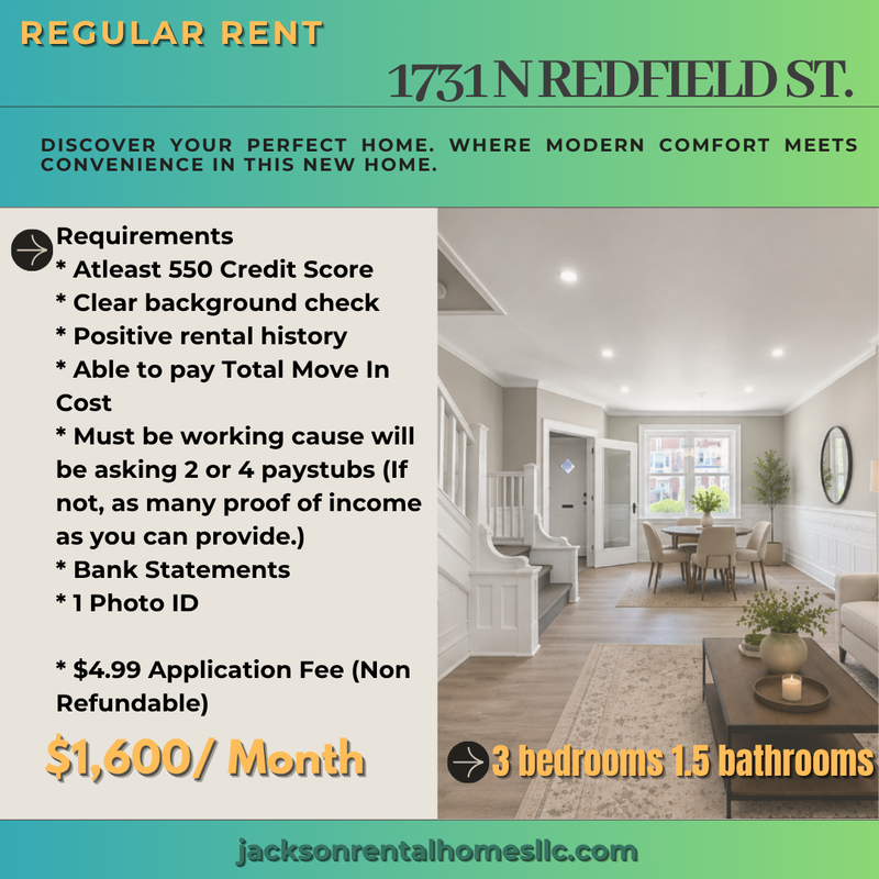 Philadelphia House: 1731 North Redfield Street